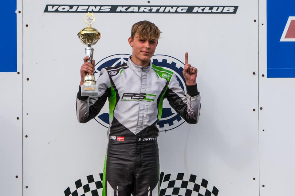 Dansk mester 2021 i Rotax Senior - Milan Rytter.
(Foto: Boxengasse)